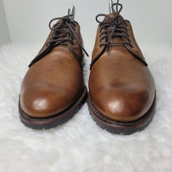 Allen Edmonds San Marco Mens 8 Brown Pebbled Leather Dress Shoes 5722 - Picture 2 of 11